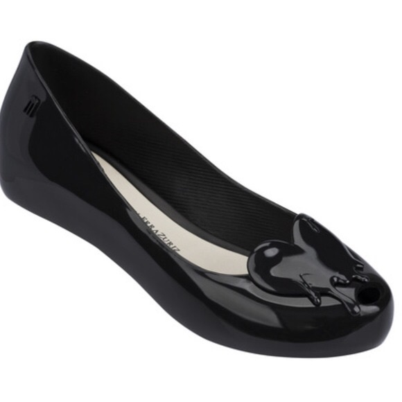 melissa black flats